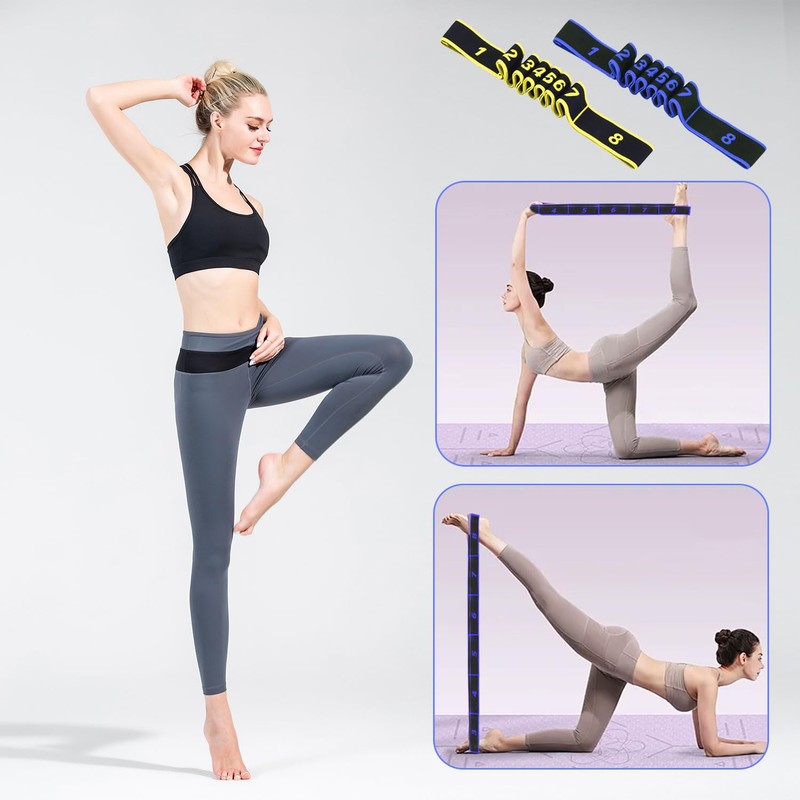 Prmape Pack of 2 Fitness Bands, Resistance Bands with Loops,