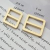Bytiyar 10 Pcs 3/4 inch Alloy Metal Flat Slider Buckle