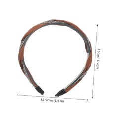 FOMIYES 2pcs Rhinestone Knotted Headband Non Slip Jeweled Hairbands for Women Sparkling Embellished Top Knot Hair Accessories for Birthday Party and Christmas Black