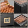 GLENCREAG MMT-3041 Cigar Humidor Box for 25 to 55 Counts,