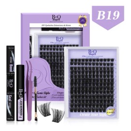 Kit de Extensiones De Pestañas Kit 256pcs B19 Lash Clásicas Y Gruesas Pestañas