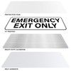 Anobell Emergency Exit Only Signs 4 Pack Self Adhesive Aluminum