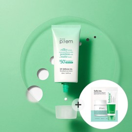 Make Prem 메이크프렘 유브이 디펜스 미 노세범 선크림 50ml (+안심팩 1매+인테카크림 10ml) Makeprem UV Defense Me No Sebum Sunscreen 50ml (+ Safety Pack 1 sheet + Intec Cream 10ml)