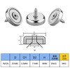 Kspowwin Super Strong Magnetic Hooks, 8 Pieces, With Holes and