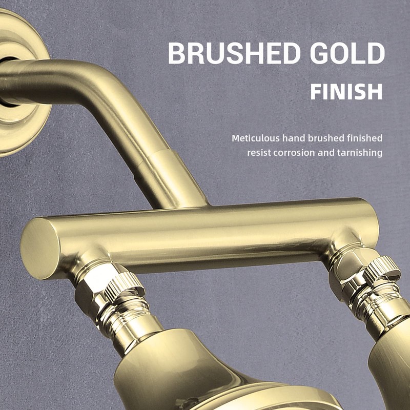 TRUSTMI Double Shower Head Manifold Splitter 2 Way Shower Arm