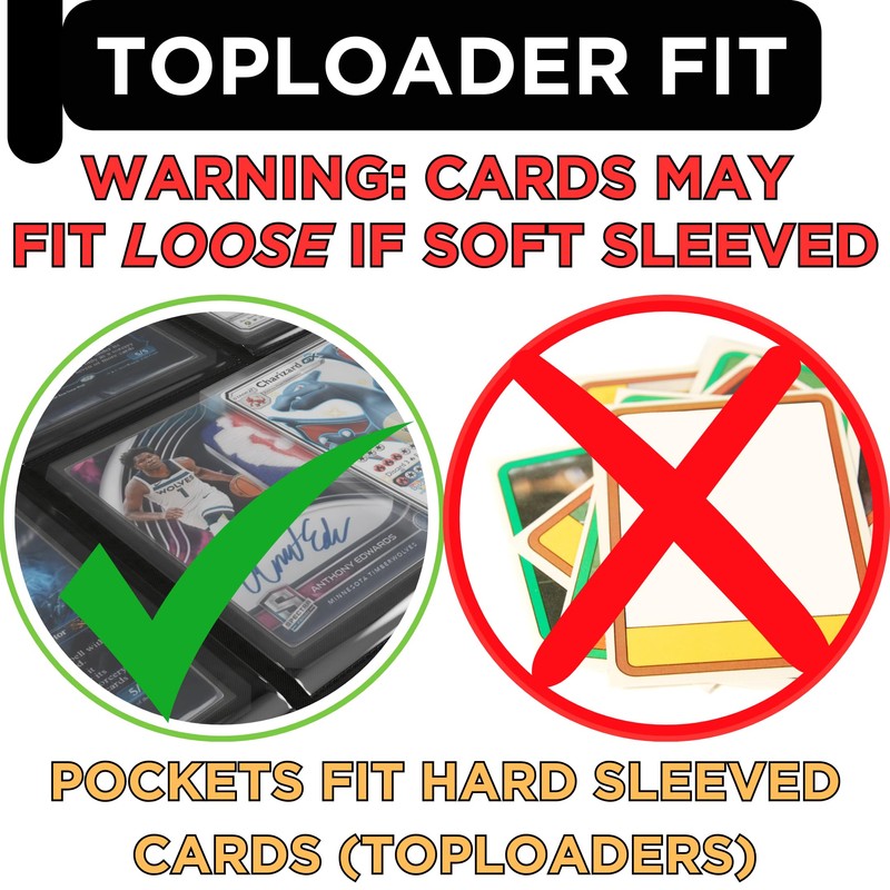 Premium 9 Pocket Card Binder for 216 Cards, Vintage Double