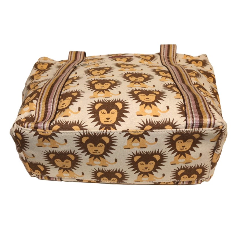 bungalow 360 Vegan Striped Tote Bag (Lion)