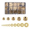 FEEIFOL 253 Pieces Brass Hex Nut and Washers Set 5