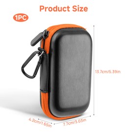 Arvoni Hard Drive Case, 13.7 * 7.7 * 4.2cm Hard Case For SanDisk Extreme/SanDisk PRO 500GB 1TB 2TB 500GB, Orange Portable Hard Case, Waterproof, Shockproof External Hard Drive Case