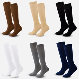 feifanshop 6 Travel Socks Support Stockings Compression Stockings Knee Socks Women Men