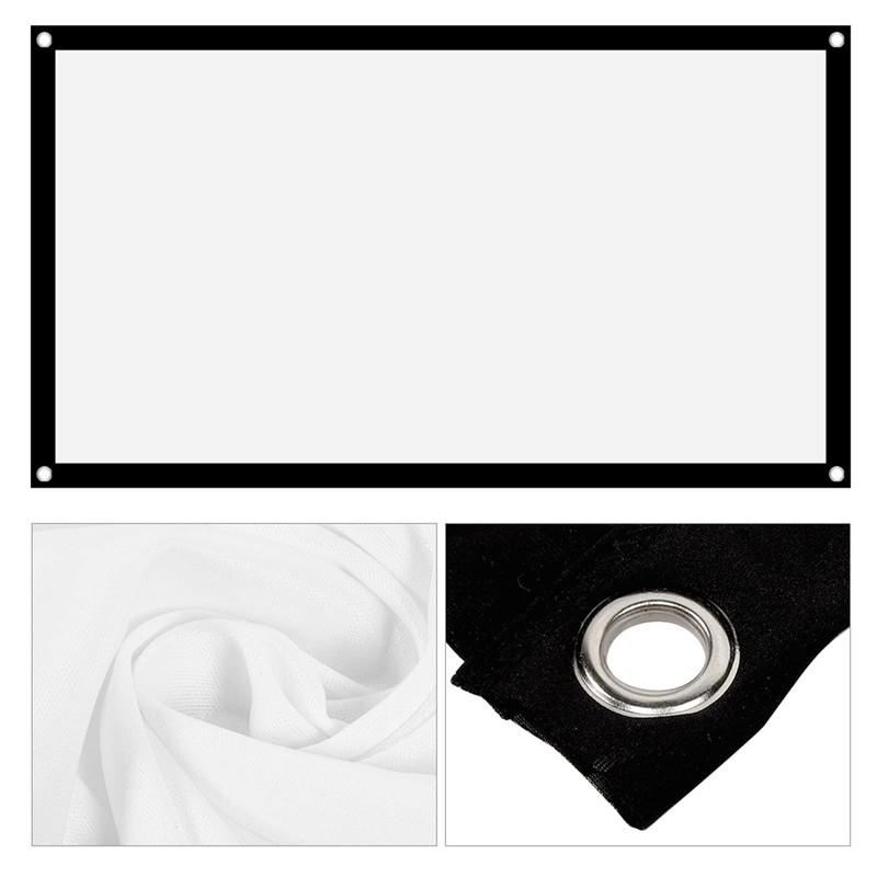 40 Inch Projection Screen Foldable Projector 50 60 in Backyard