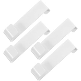 4 Piezas Gancho para Toallas Puerta de Ducha de Hierro Blanco