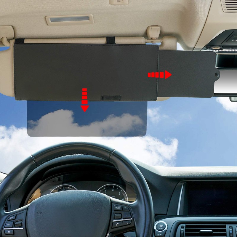Car Visor Extender WANPOOL Visor Sunshade Extender with See Through