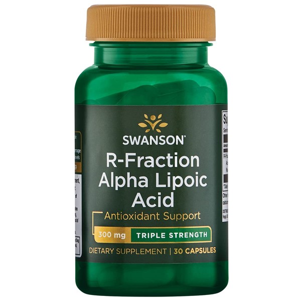 Swanson Triple Strength R-Fraction Alpha Lipoic Acid - Promotes Healthy Blood Pressure & Delivers Essential Nutrients - (30 Capsules, 300mg Each)