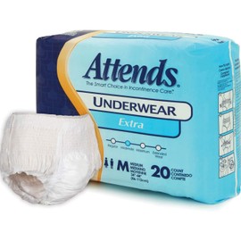ATTENDS Absorbent Underwear Attends Pull On Medium Disposable Moderate Absorbency (#AP0720, Sold Per Pack)