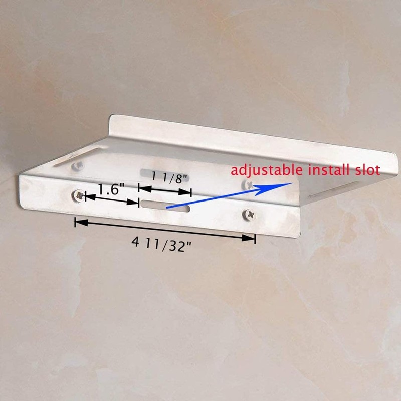 Hallyware Bathroom Small Cell Phone Shelf Stainless Steel Anti-Slip Phone
