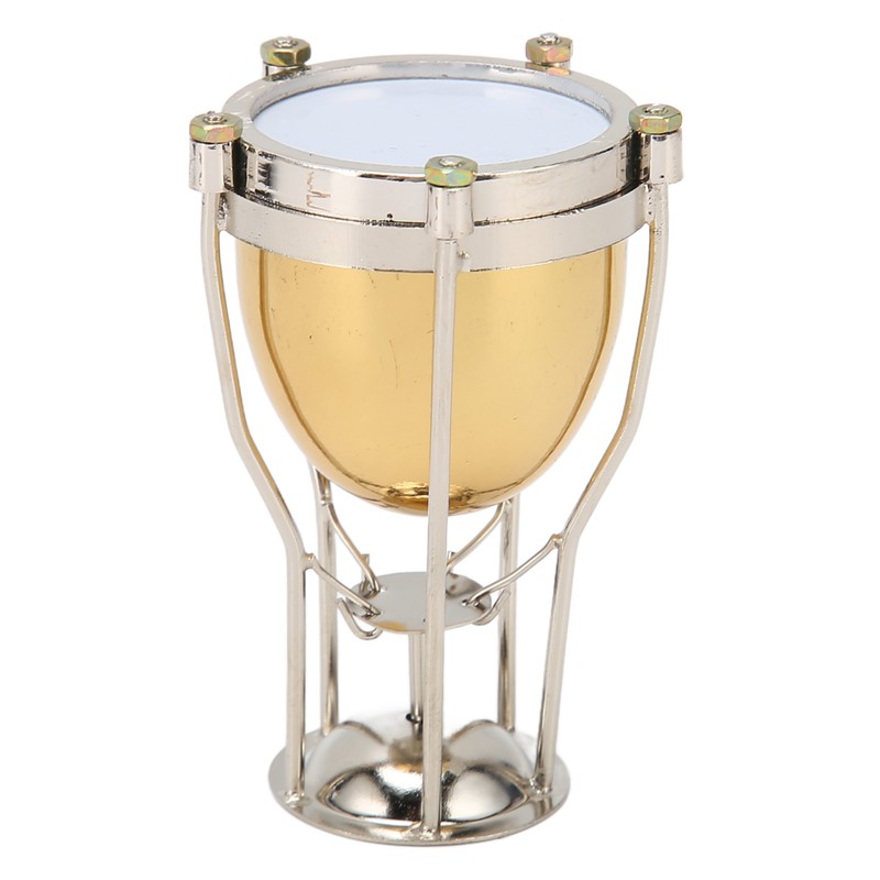 Miniature Timpani Model Decorative Exquisite Copper Timpani Ornament for Graduation