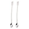 YOKIVE 2 Pcs Lab Spatula Spoon, 201 Stainless Steel Micro