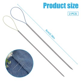 2pcs Needle Repair Tool, Snag Repair Needle Snag Nab It Tool Thread Snag Magic Needle Tool Needle Puller for Hand Sewing