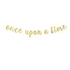 Once Upon A Time Gold Gliter Paper Banner for Baby