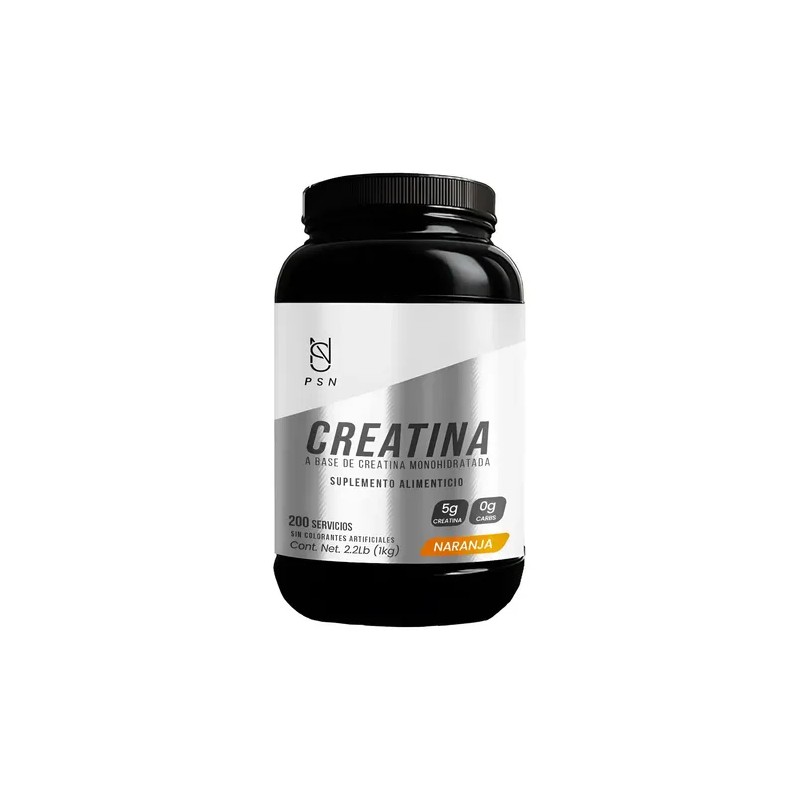 Creatina Monohidratada En Polvo Psn 1kg Sabores Naranja
