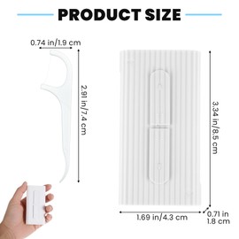 WLLHYF Dental Floss Portable Case Travel Floss Storage Case Toothpicks Dispenser Refillable Dental Floss Container with 10 Picks Automatic Floss Stick Organizer for Oral Care (White+Blue+Green+Pink)