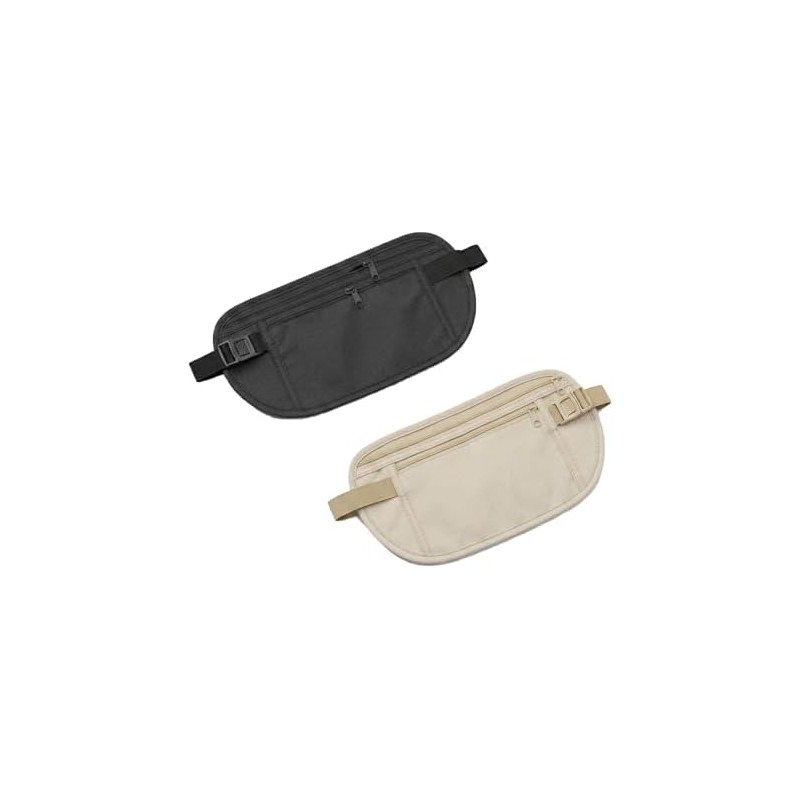 2pzs Cinturón de Viaje Antirrobo y Cangurera Deportiva para Hombre