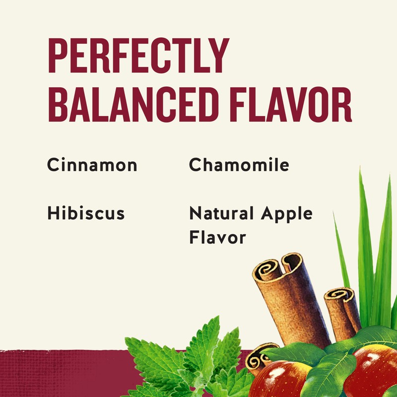 Celestial Seasonings Cinnamon Apple Spice Herbal Tea, Caffeine Free, 20