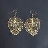 CENWA Monstera Gold Leaf Dangle Earrings (Leaf - Earrings CA)