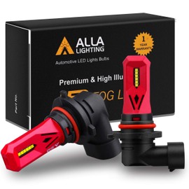 Alla Lighting Xtreme Super Bright H10 9145 LED Fog Light Bulbs Newest CSP-1515 SMD 12V 6000K Xenon White 9140 9045 9155 PY20D