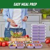 50 Pack (100-Piece) 32 oz Meal Prep Containers Reusable with