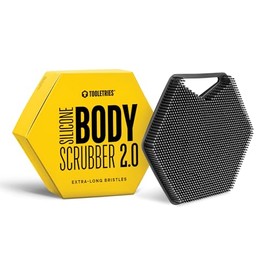 TOOLETRIES - Limpiador corporal de silicona 2.0, alternativa de lufa, carbón vegetal  Limpiador de ducha exfoliante suave que es de secado rápido,... 
