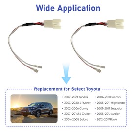 Update Car Dash Tweeter Speaker Wiring Harness Replacement for Select Toyota 2007-2021 Tundra, 2003-2020 4 Runner, 2005-2017 Highlander with JBL Speaker Wire Adapter Connector Plug, 4PCS