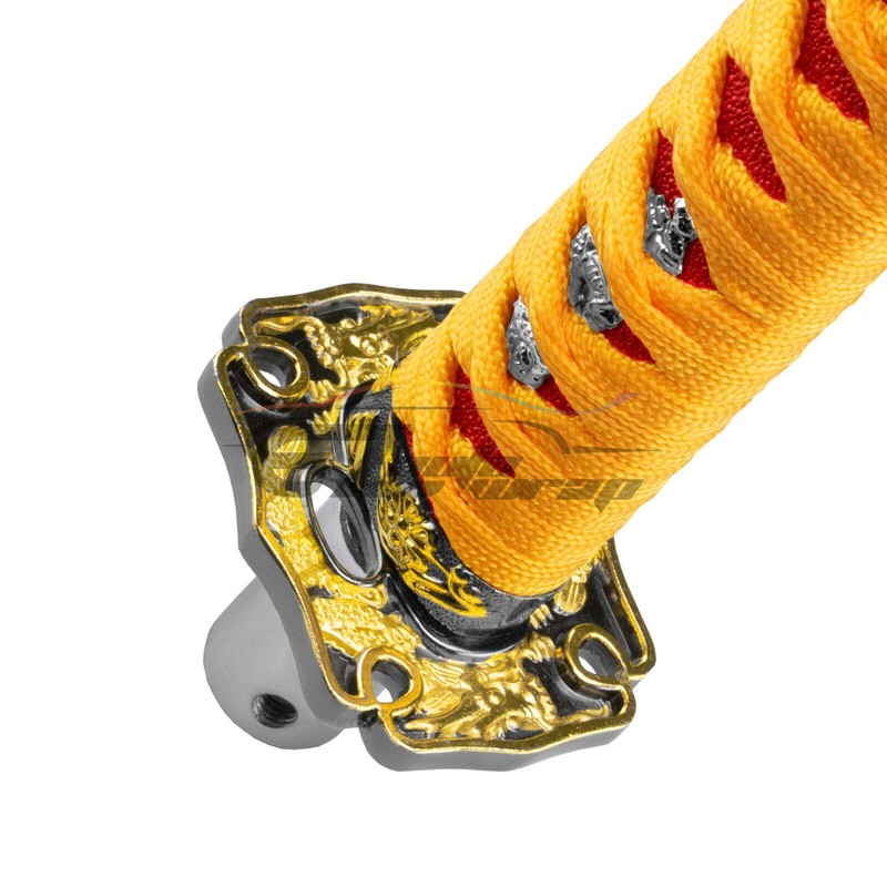 EZAUTO WRAP 15cm Orange Red Shift Knob Samurai Sword Alloy