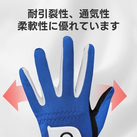 Golf Gloves Kids Junior Kids Golf Gloves Ambidextrous All Weather Durable 4 Colors Unisex 1 Pair SML XL (Large, Indigo)