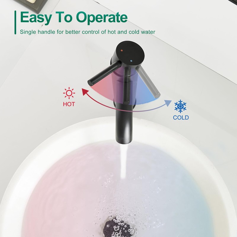 VOTON Vessel Sink Faucet Chrome Modern Tall Bathroom Faucets Single