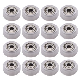 16Pcs 3D Printer Polycarbonate Pulley Transparent Rustproof Robust Bearing Pulley Wheel for Anet E16
