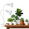 LED Grow Light, Dual-Head 5000K White Full Spectrum Clip-on Gooseneck