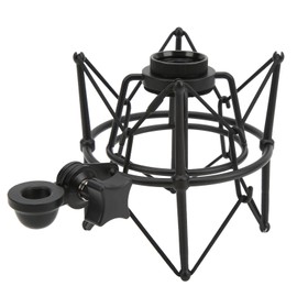 Microphone Shock Mount Clip Mic Anti Vibration Holder for Live Streaming Recording StudioBlack