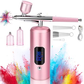 Wireless Airbrush Set: 38PSI Airbrush Gun Set, Portable Handheld Airbrush Gun for Makeup, Skin Hydration, Tattoo Modeling, Nails, Cakes