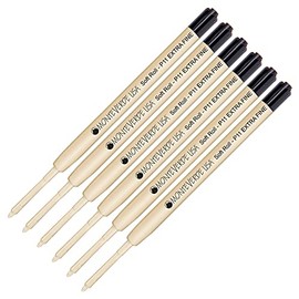 Lanier Combo Pack - 6 Pack - Monteverde® Soft Roll™ Extra Fine Ballpoint P11 Paste Ink Refill Compatible with Most Parker® Style Ballpoint Pens - Black (Extra Fine Tip 0.5mm)