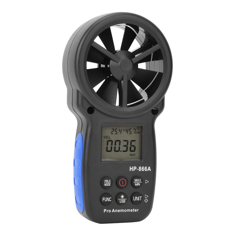 HP-866A Digital Portable Anemometer Wind Speed Gauge Air Temperature Meter