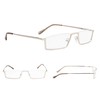 Gr8Sight 3-Pack Half-Rim Reading Glasses with Spring Hinges Silver +3.0