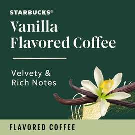 Starbucks Flavored Ground Coffee, Vanilla Flavor, Velvety & Rich, Made without Artificial Flavors, Flavor Lock Packaging (11 Ounce (Pack of 6))