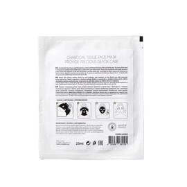 CARELIKA Charcoal Tissue Face Mask – Purifying Sheet Mask with Bamboo Charcoal Fibers – Paraben-Free, Natural Ingredients – 23ml