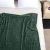 Serenhom Soft Cozy Fuzzy Fleece Throw Blanket, Waffle Bronze Green,
