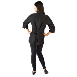 Ladybird Line Black 3/4 Sleeve Stylist Jacket Ideal for Pet Groomers (3X-Large)