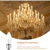 SCOMX 40W Incandescent Equivalent Energy Torpedo Tip Chandelier with Crystal