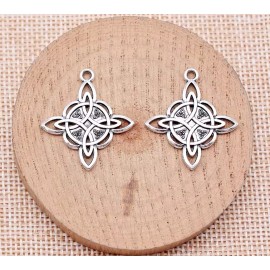 Fashion Jewelry 1 1/2" PAGAN WITCH CELTIC KNOT Pendant on 925 Plate Sterling Silver 20" Necklace