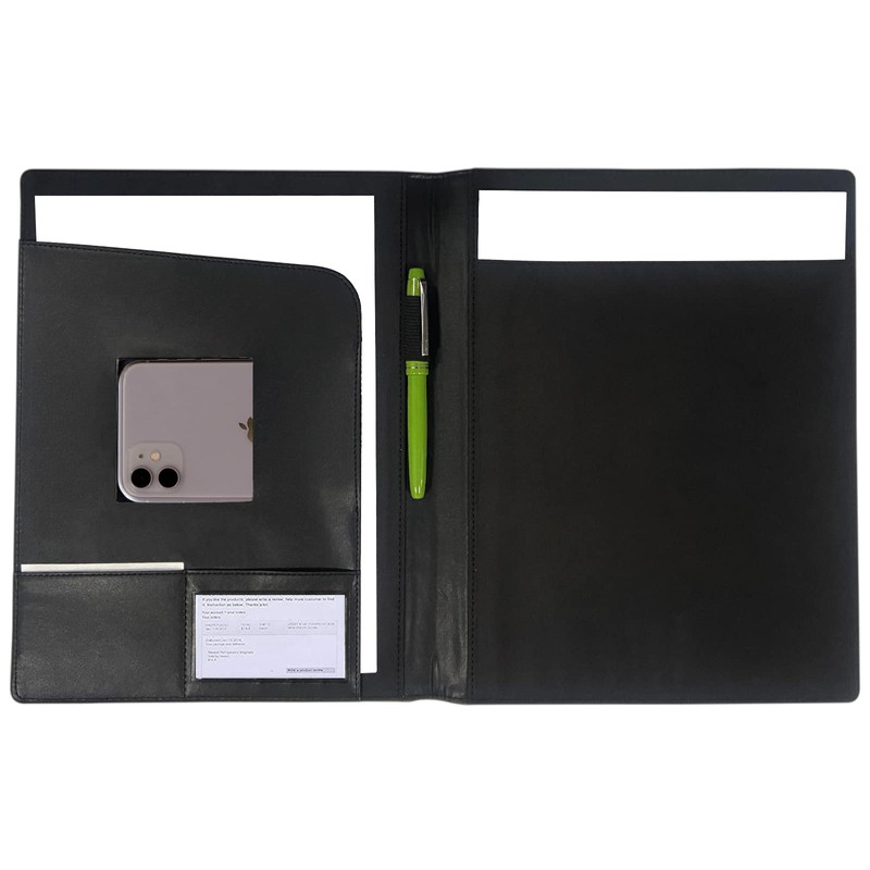 Leather Portfolio Folder Padfolio, Business Padfolio Organizer Document Planner Portfolio